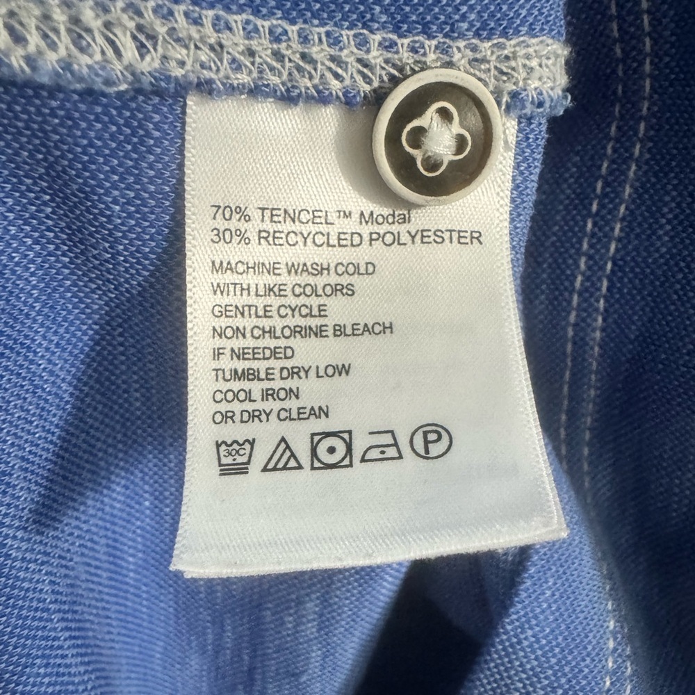 Tommy Bahama Blue Polo Shirt with Classic Collar - Picture 9 of 10